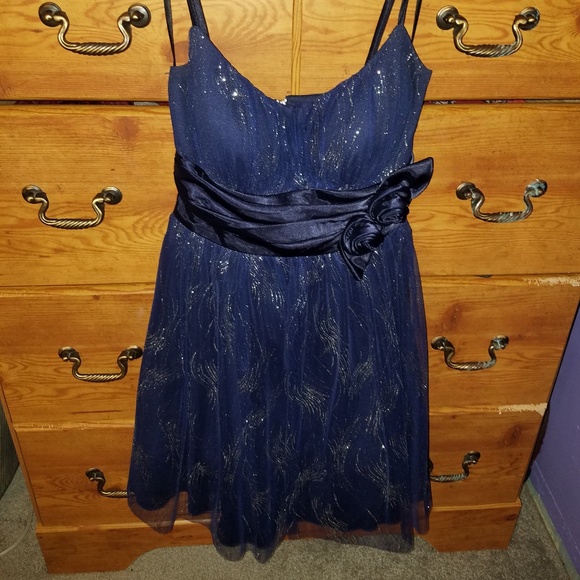 Midnight Blue Party Dress - Picture 1 of 3